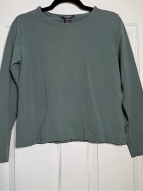 Woolrich Casual Sage Sea Foam Green Long Sleeve Basic Winter Fall Tee